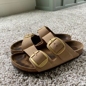 Birkenstock Tan Sandals Classic Two-Strap Design